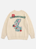 Mink Hair Rabbit Print Sweater
