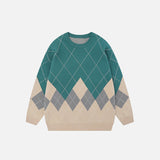 Patchwork Candy Plaid Sweater