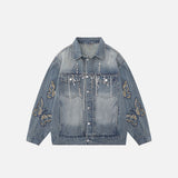 Embroidery Butterfly Denim Jacket