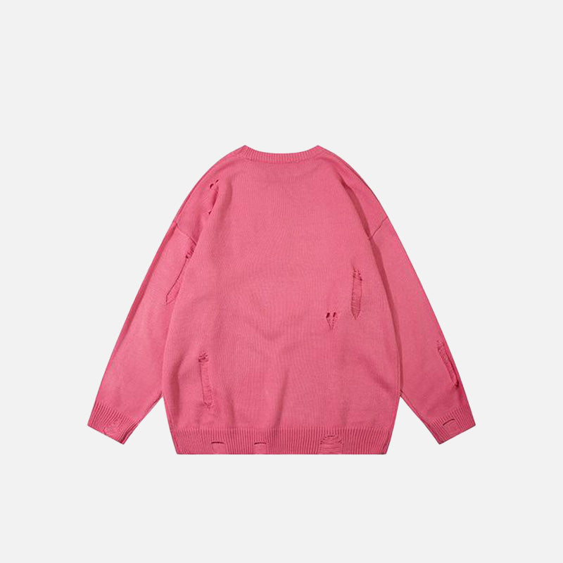 Fiery Heart Loose Knitted Sweater