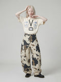 Floral Cartoon Bear Polo Shirt