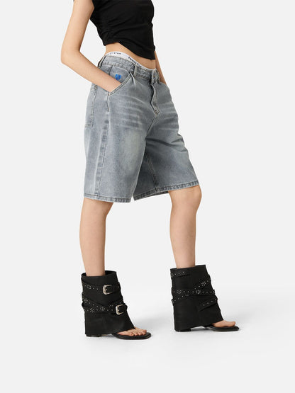 Washed Wrinkle Jorts