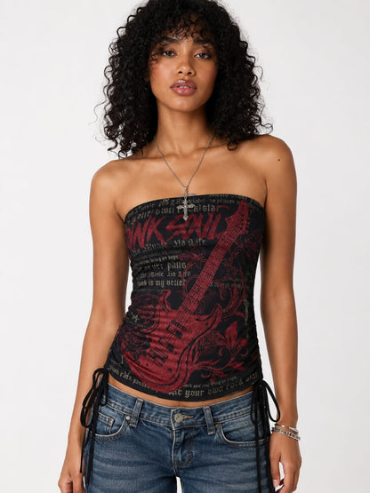 Y2K Goth Tube Top